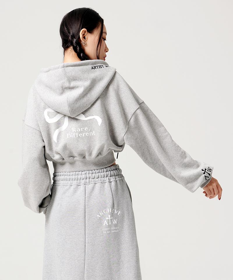 ARTISTWEAR [Set] Atw Bring It On Crop Zip-Up Hoodie + Bring It On Long Skirt
