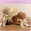 Sun Hat For Women Wide Brim Straw Hat With Butterfly Bow Summer Beach Sunprotection