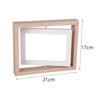 Rotating Picture Frame Wooden Float Picture Frame Transparent for Home Decor Double Sided Photo Frame for Table Weddings
