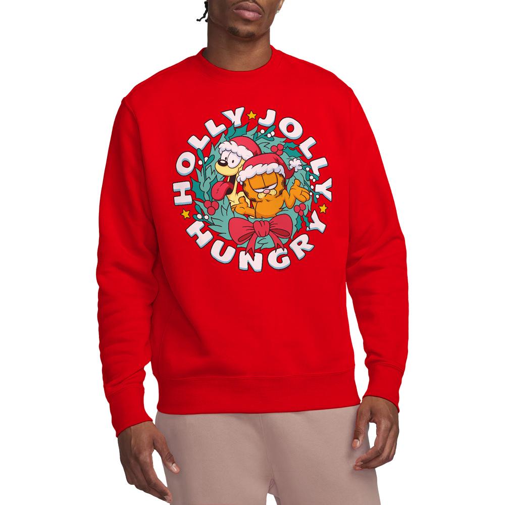 Garfield Unisex Vuxen Holly Jolly Hungry Odie Jul Sweatshirt
