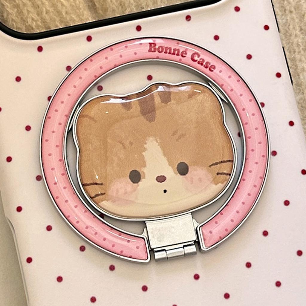 Cute Cream Polka Dot Case Suitable for Apple 17 Pro Max, iPhone 16, Small Animal 13, Magnetic Stand 15