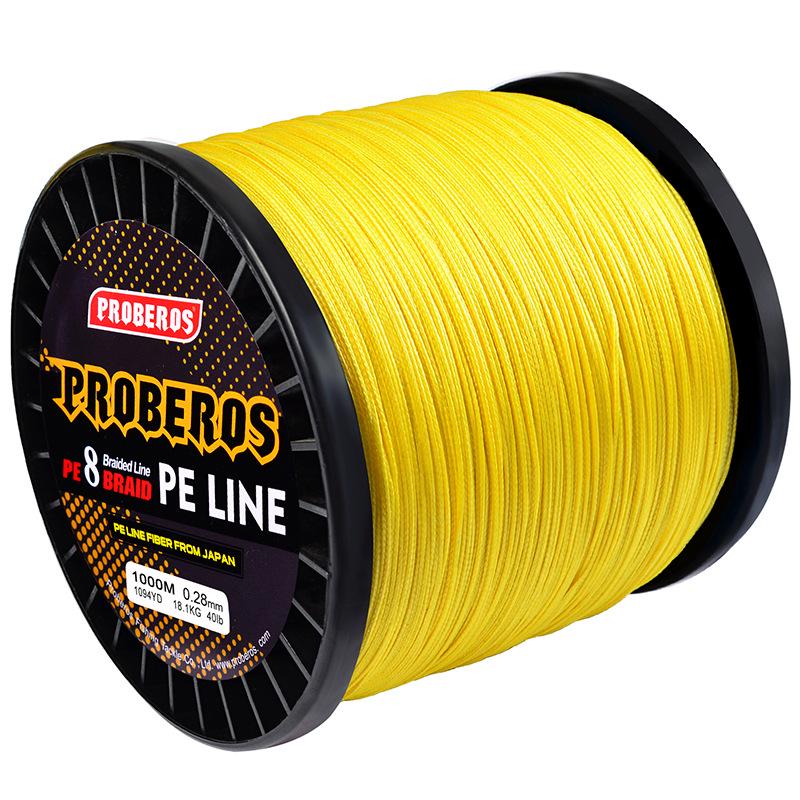 Geflochtene Angelschnur 8 Stränge 1000M PE Multifilament Angelschnur Glatter Karpfenfischerei Faden Linha De Pesca