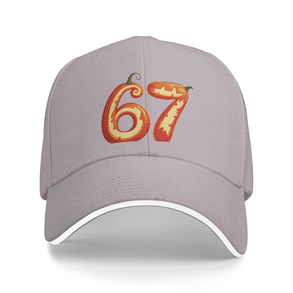 67 PUMPKIN HALLOWEEN HAUNTED BY 67 Casual Baseball Cap Summer Trucker Hat Tennis Skate Hip Hop Hats Men Street Baseball Caps