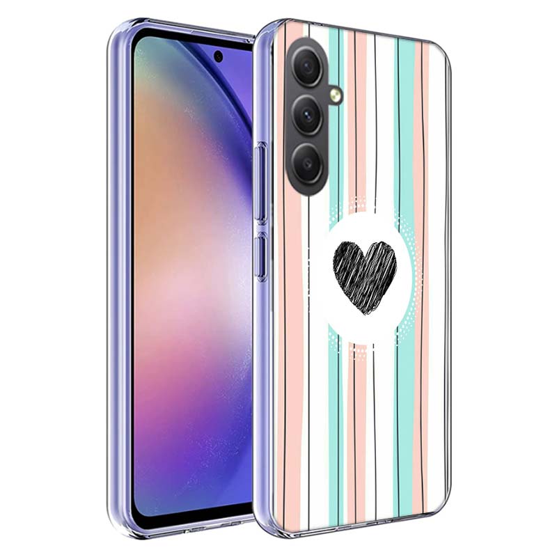 Rainbow Gradient Love Phone Case for Samsung A17 A37 A57 A07 A16 A26 A36 A56 A06 A02S A12 A22 A32 A52S A04S A14 A24 A34 A54 A03