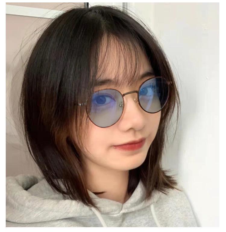 Farbwechselnde Blaulichtfilter-Myopiebrille für Damen - Trendiger koreanischer Stil, verbessert die Gesichtsform, No-Makeup-Look.