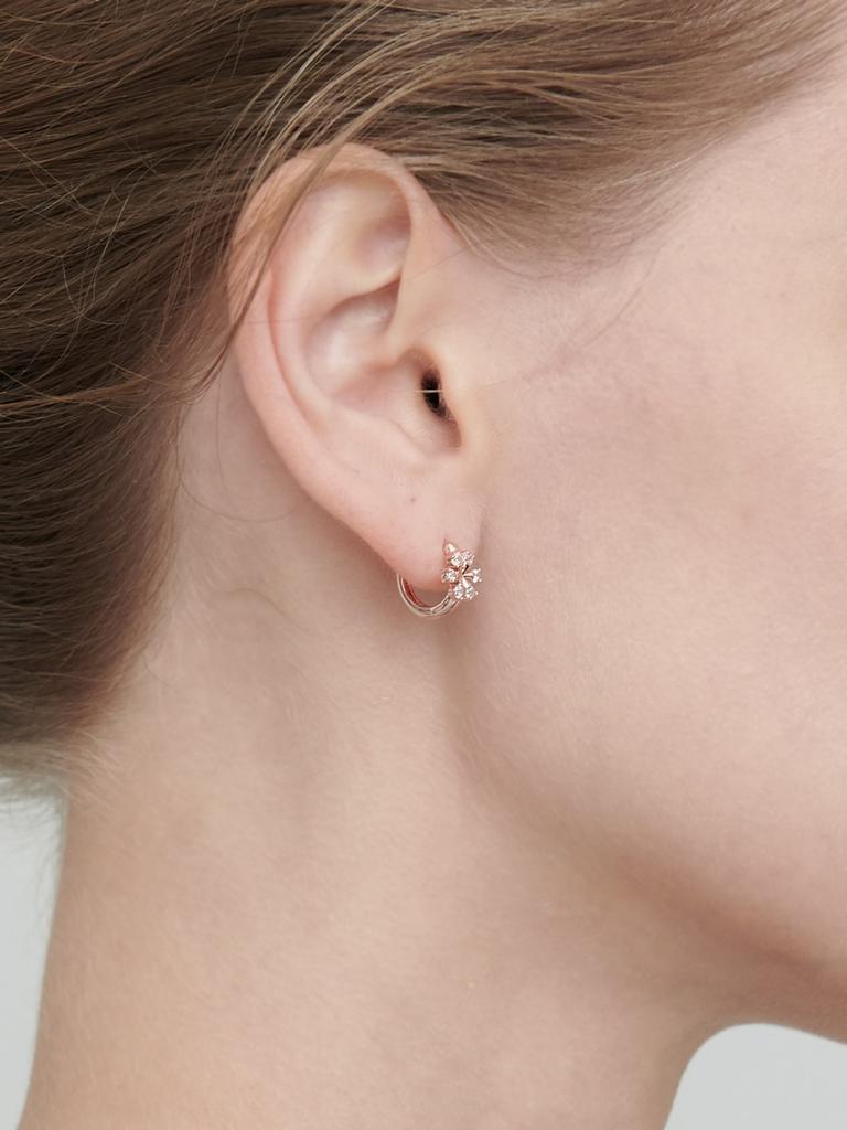 14K Snowflake One-Touch Earrings (Gold Filled) C24EGF105