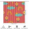 Pink Shower Curtain With Sunshine Clouds Rainbow Flowers Decorative Waterproof Bath Mat Room Home Decoration Printing Size: 180X