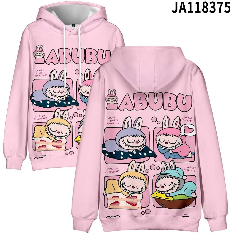 2025 New LABUBU Printed Children's Hoodie Cute Cartoon Style Girls' Hoodie Sportswear Casual Comfortable Style Top