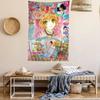 Anime Cardcaptor Sakura Anime Tapestry Hippie Flower Wall Carpets Dorm Decor Wall Hanging Home Decor