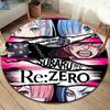 Re Zero Round Area Rug Carpet Rug For Living Room Bedroom Sofa Playroom Decor Nonslip Floor Mat
