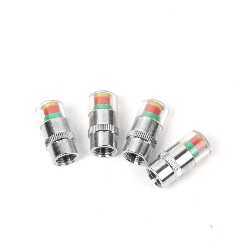 4-Pack Car Tire Pressure Monitoring Caps, 2.4BAR with Copper Core