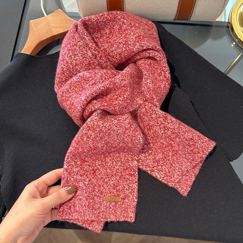 Winter Pure  Wool Long Cashmere Scarf Women Luxury  Real Cashmere Scarf Warm Thick Soft Solid Shawl Ladies Wrap