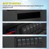 Joinfworld 6 Gang Rocker Switch Panel 12V Marine Boat Switch Panel Waterproof 12 Volt Blue LED Light Toggle Switch Panel ON Off With Pre-Wired For