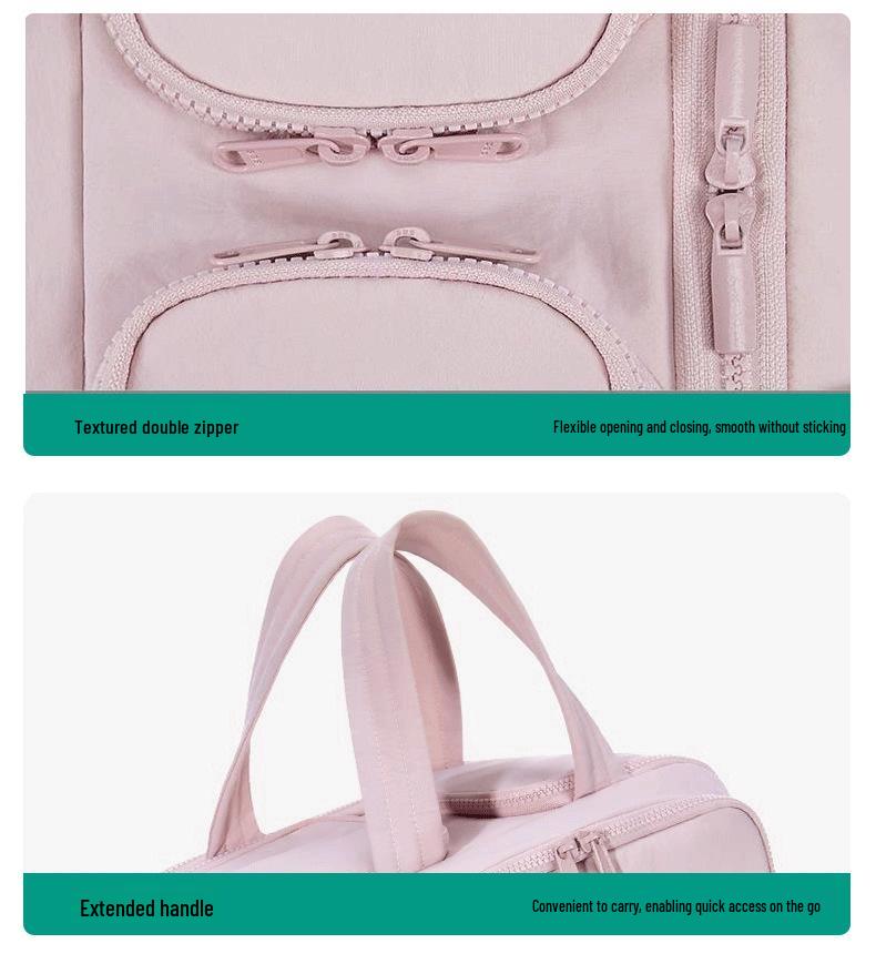 Lightweight Wide-Opening Handheld Makeup Bag – Stylish and Puffy Cosmetic Storage