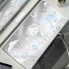 Rosa Kawaii Katze Mauspads Schreibtischteppich Niedliche Mauspads XXL Große Mauspads Genähte Kante Tischdecke Original Spielmatten Hohe Qualität