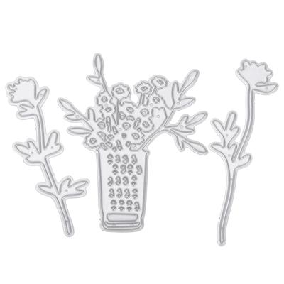 3 Stück Stanzform Vasenform Prägung Kohlenstoffstahl Schablone DIY Schnitzen Karte Stanzteile Set