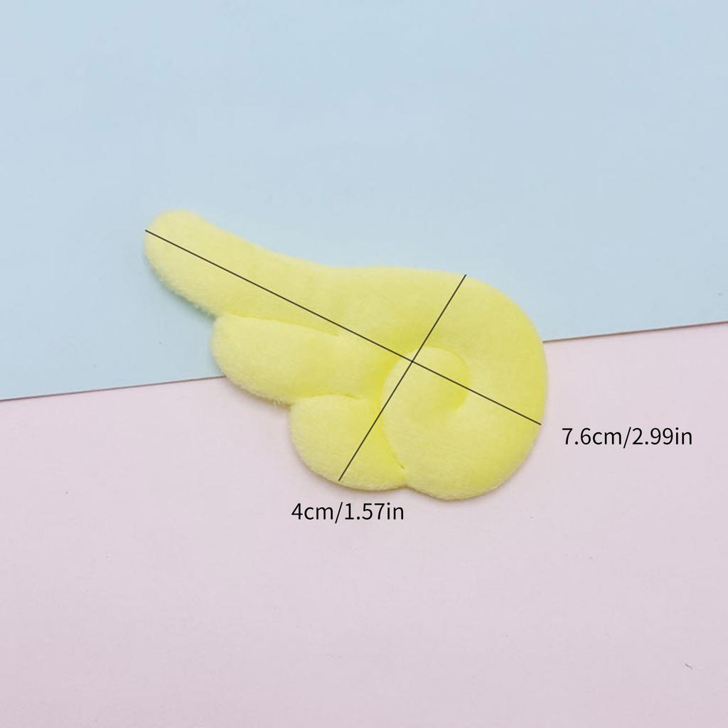 10PCS Double Sided Angel Wing Shape Sewing Patches Cute Hair Applique for DIY Doll Bag Hat Scarf Patches Hair Clip Decor