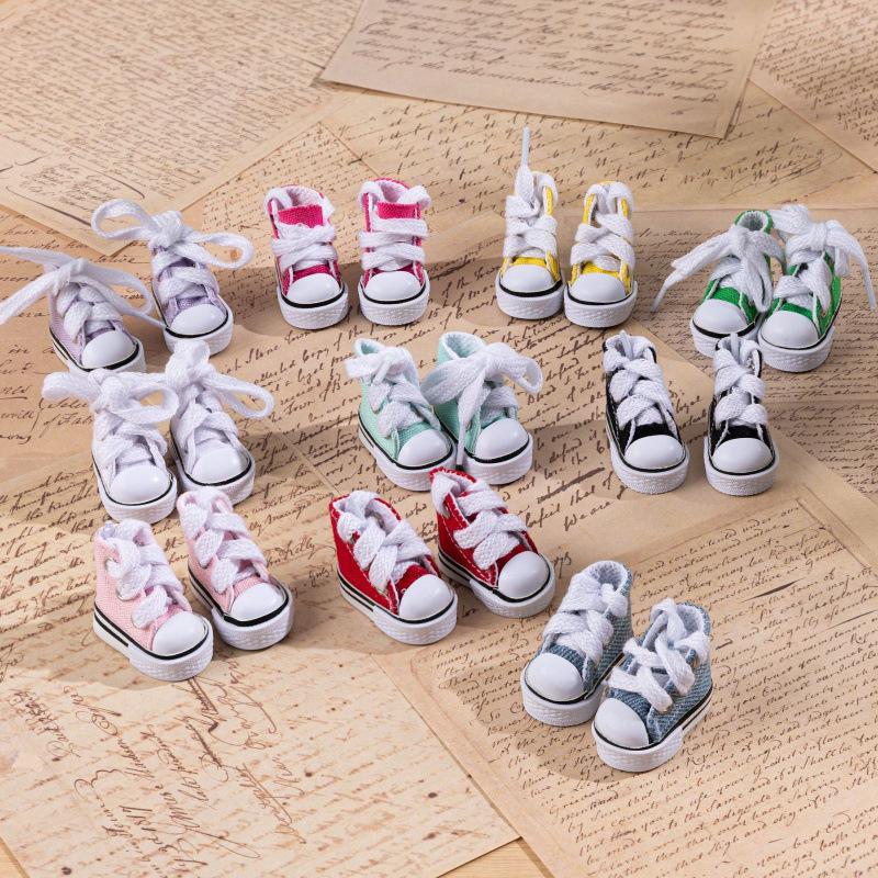 Small Canvas BJD Doll Shoes 3.5CM - Finger Dance Accessories