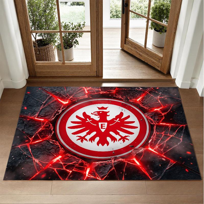 Eintracht Frankfurt Football Design Crystal Velvet Rug Soft Decorative Mat for Bedroom Entrance