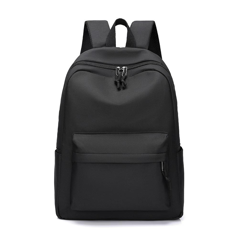 Solid color backpack fashion trend men's and women's backpack simple large capacity backpack student schoolbag casual backpack