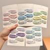 6pcs New Cute Floral Hair Clip Girl Check Sweet Colored Bangs Clip BB Clip Hair Accessories