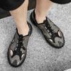 Fashion Summer Breathable Leather Hollow-out Comfortable Men Sneakers Walking Mesh Hot Sale Casual Mens Waterproof Shoes Outdoor Sandals