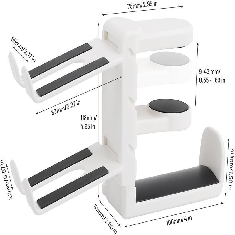 3-in-1 PC Gaming Headset&Controller Holder Adjustable Clamp Headphone Hanger PC Gaming Accessory Controller Earphone Stand