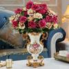 European Resin Vintage Vase Fake Flower Arrangement Ornaments Home Room Desktop Accessories Crafts Coffee Table Decoration Items