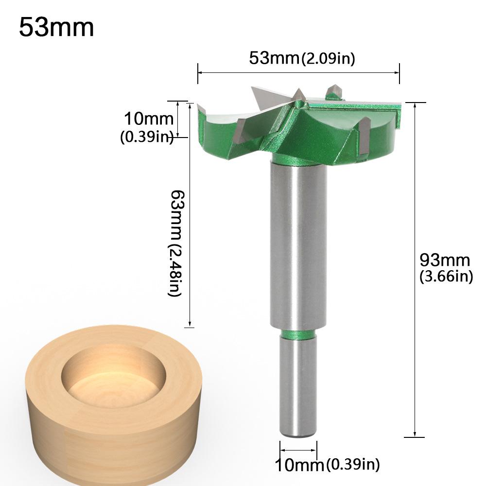 Three-Blade Woodworking Hole Opener Drill Bit Three-Blade 35Mm Punching Hinge Special Wooden Board Opening Round