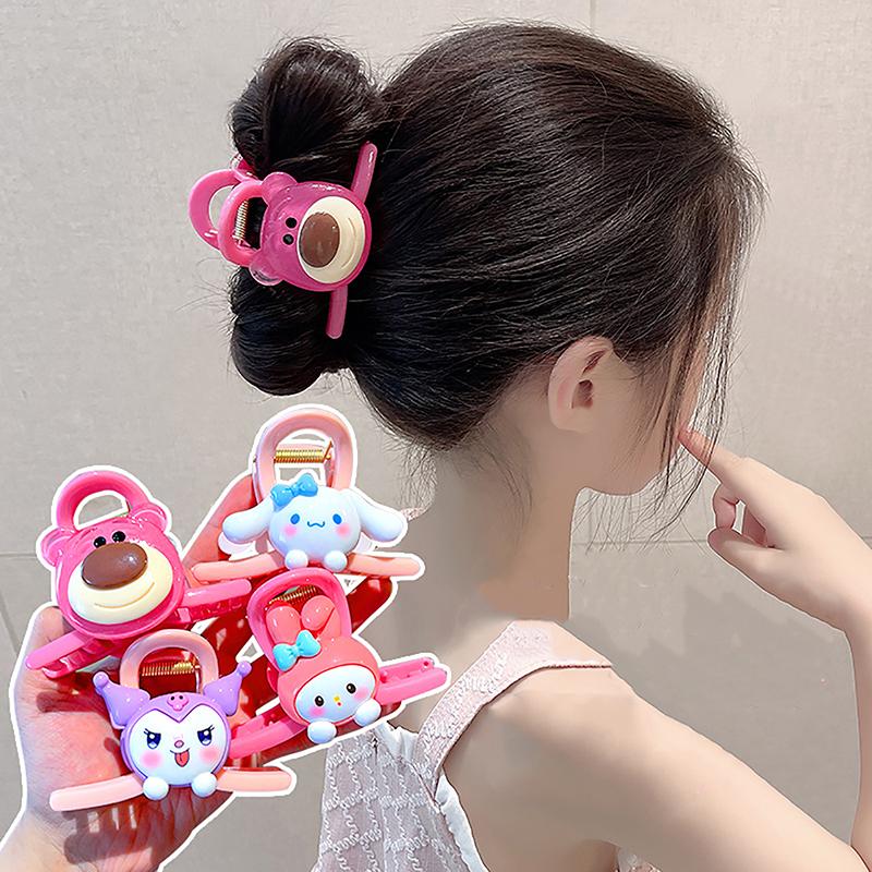 Kawaii Sanrio Shark Clip Cute Kuromi My Melody Cinnamoroll Anime Hair Claw Clips Hair Accessories Children Headwear Girls Gift