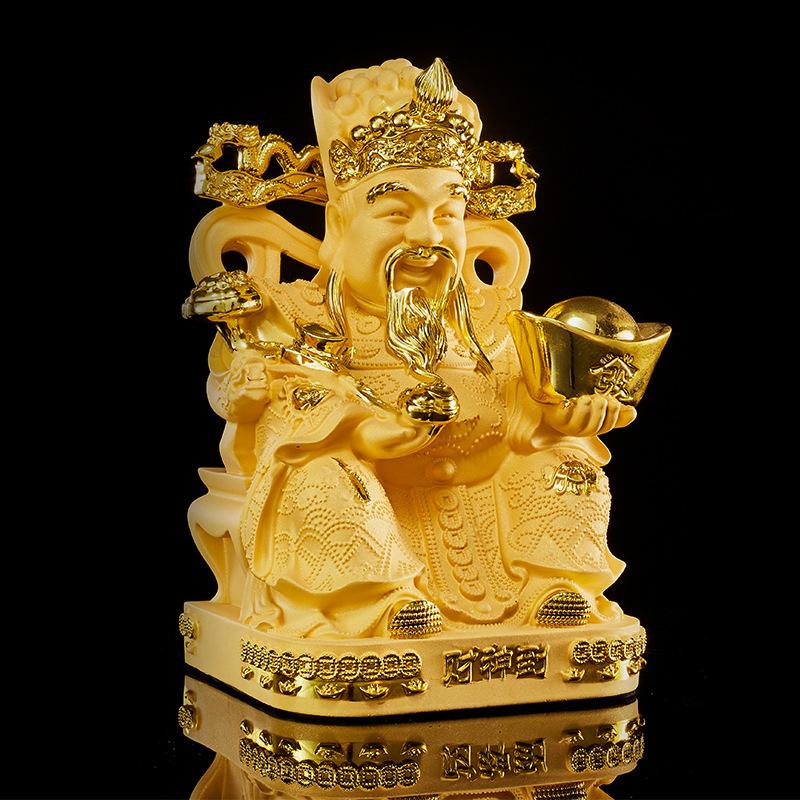 

15x13x25см китайская полимерная фигурка Бога Богатства, украшение, гостиная, предметы интерьера, ручная работа, подарки на открытие магазина 15x13x25cm