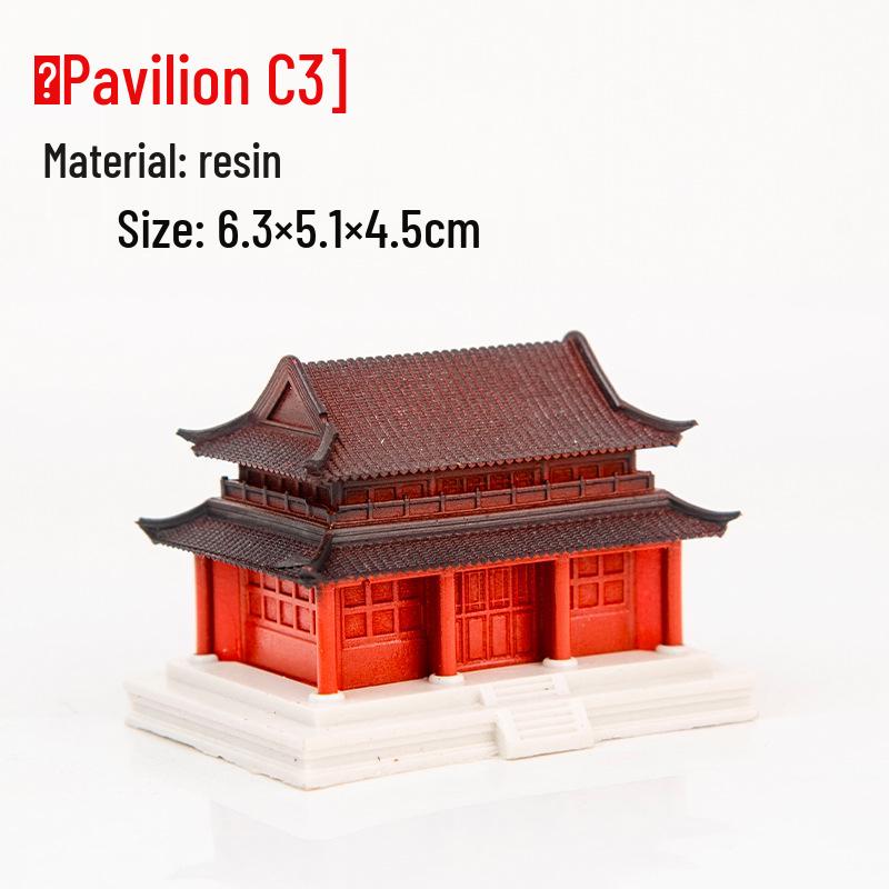 Ancient Architecture Bonsai Pavilion Ornament for Fish Tank and Aquaterrarium Landscaping