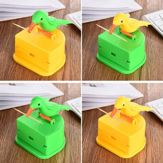 Dávkovač párátek ptáček lisované dřevo držák párátek bezdotykový přenosný domov kancelář restaurace stolní automatický organizér na párátka kontejner