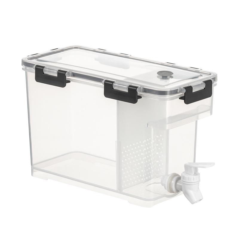 Plastic Cold Kettle Food Grade Refrigerator With Faucet  3.5L-6L Cold Water Bucket Cold Juice Bucket Large Capacity Cold Water Bucket