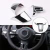 Copertura Decorativa Cromata in ABS per Volante Auto Adesivo per Volkswagen VW GOLF POLO JETTA MK5 MK6 Bora Accessori Auto