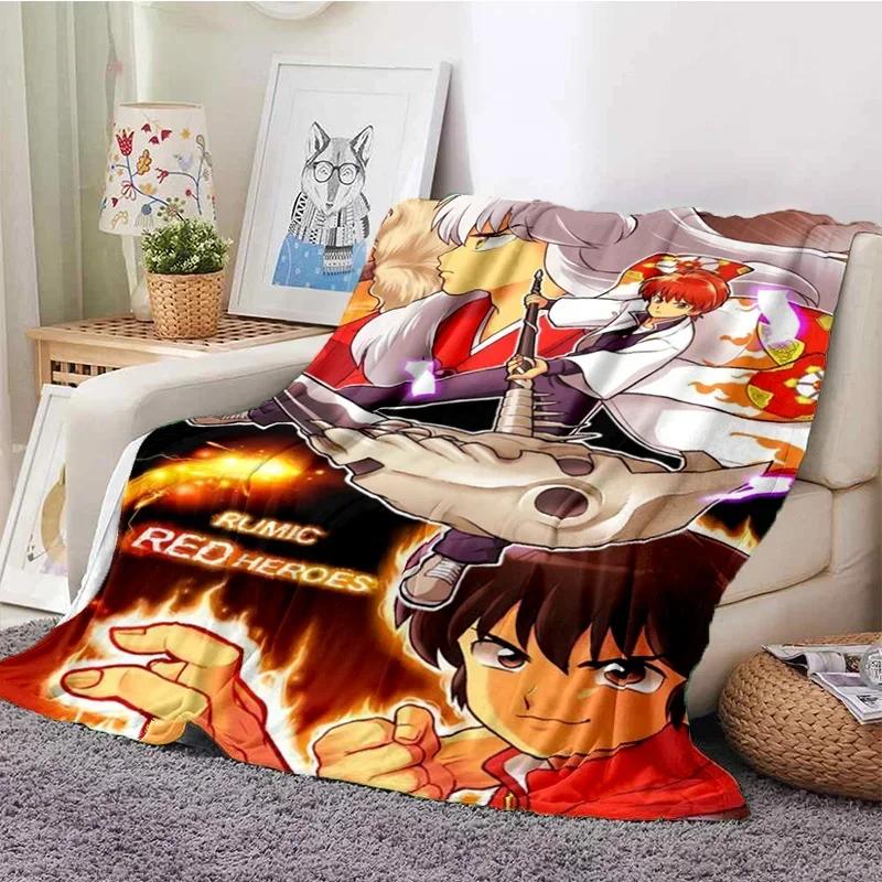 Anime Inuyasha Throw Blanket Soft Flannel Thin Blankets for Bed Sofa Cover Bedspread Picnic Cooling Gift Home Deco