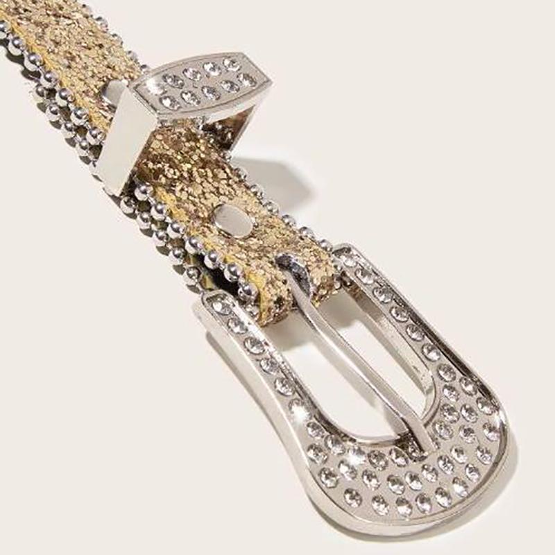 

Y2K девушки готические ремни женские ремни из искусственной кожи ковбойский ремень для джинсов мужские прямые поставки золотистый