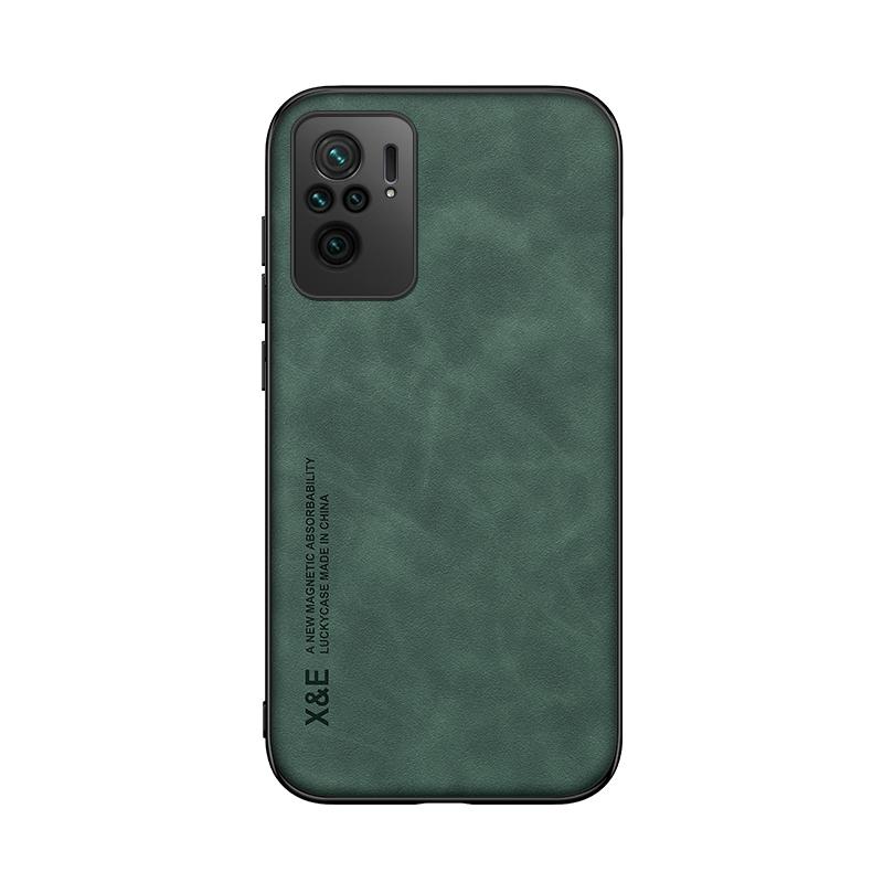 Husă de telefon de lux din piele de oaie ușoară pentru Redmi Note 10 9 8 Pro 10S 9S Cu aspirație magnetică Husa protectoare moale din TPU Silicon