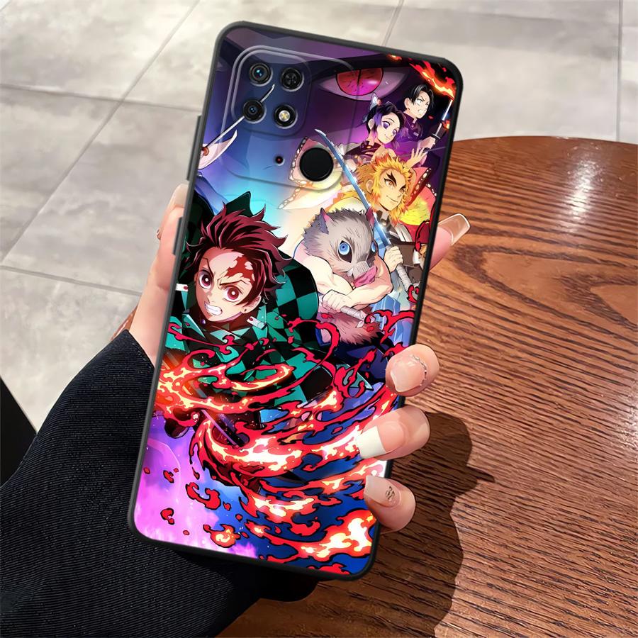 

Case for Xiaomi Redmi K40 K80 Pro 13C A5 A3 10 9 14C A1 A2 Plus 12C A4 Black Soft Phone Cover Anime D-Demon S-Slayer Redmi K80 Pro