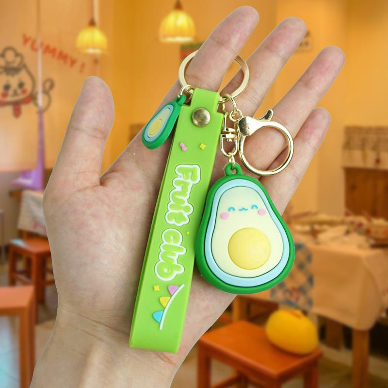 Очаровательный мультяшный брелок «Фруктовый клуб», милые и забавные подвески «Клубника», «Дуриан», «Авокадо» Avocado