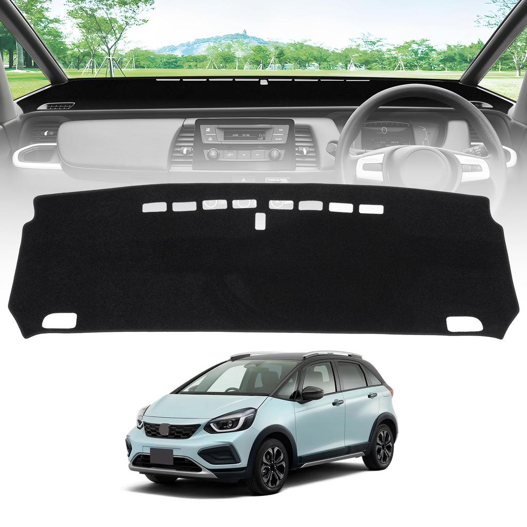 Virauto Honda Fit Dashboard Compatible with and GR8 Models February 2020 Specific Sun Reduces Prevents Car 1 Piece Set GR-Type Mat, GR1, GR2, GR3,