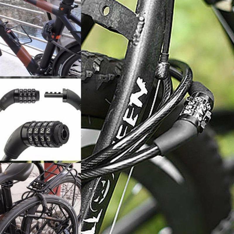 Bicycle Lock 4-digit Password Combination Bicycle Security Lock MTB Anti-theft Lock for Bicycle Equipment