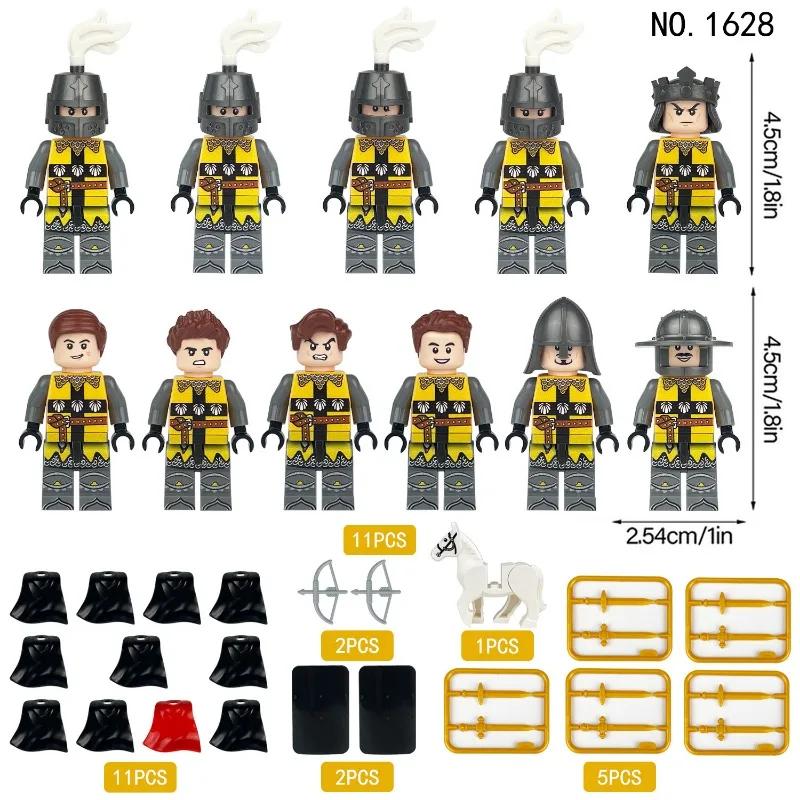Corpo Medievale giocattoli assemblati, scudi, figure, giocattoli, bambole umanoidi, giocattoli per bambini, regali di compleanno e personaggi dei cartoni animati.