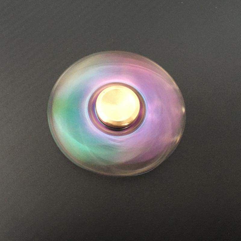 Metal Zinc Alloy Colorful Fingertip Gyro Rotating Toy Triangle-leaf Hand Spinner Stress Reduction