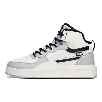Cotton Padded Wear-Resistant Non-Slip High-Top Skate Shoes Men Sneakers White Gray 912148911-3
