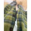 Women's Spring and Autumn Plaid Shirt Lapel Long-sleeved Loose Casual Single-breasted Top