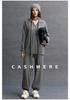 Autumn/Winter 2025 Women's Loose Cashmere V-Neck Cable Knit Sweater - Long Sleeve Pullover