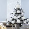 6Pcs Party Christmas Balls White Foam Hanging Pendant Ball Portable Holiday Supplies
