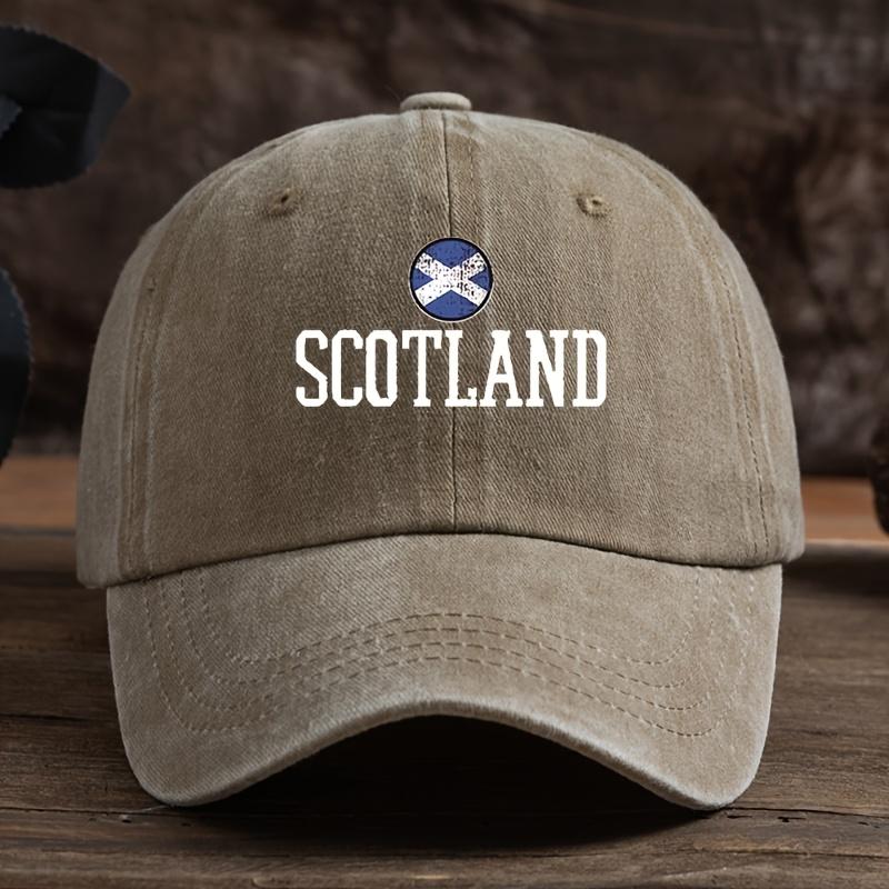 Men Women Scottish Gaelic Letter Print Baseball Cap Adjustable Snapback Hat Suitable for Outdoor Casual Wear Themed Even