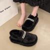 Fashionable High Quality and Warm Furry Slippers Women's Winter Outdoor Wear 2025 New Style Winter Fleece Cotton Shoes